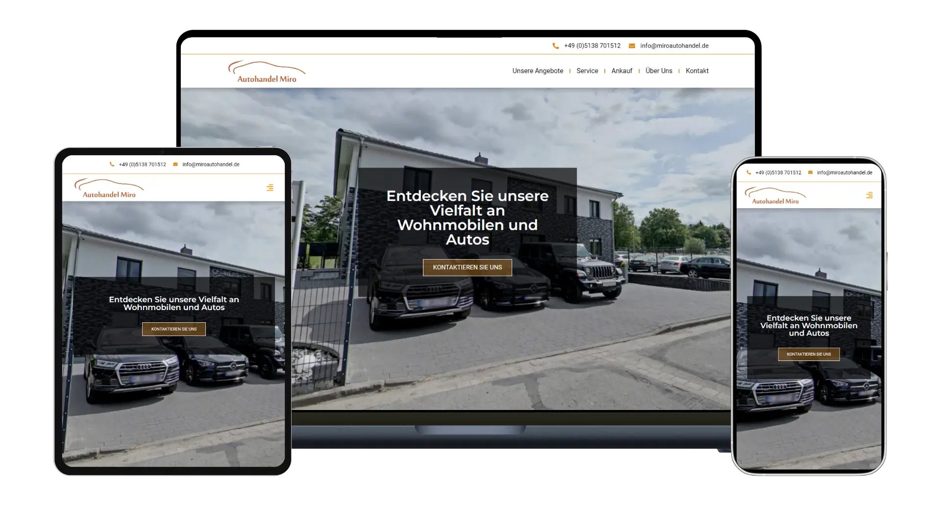 autohandel miro Referenz Webseite Volk Web